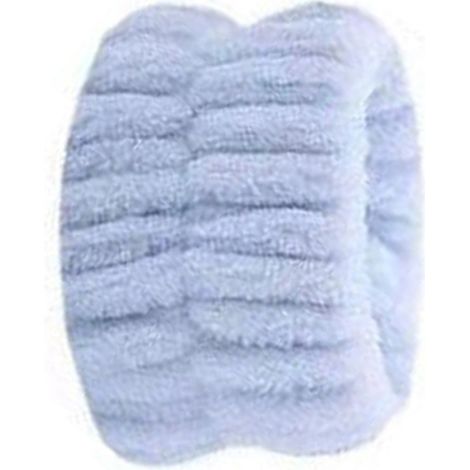 Bracelet de sport, bracelet de lavage de visage en flanelle unie, bandeau, bracelet étanche pour le lavage des mains, bleu (1/4)