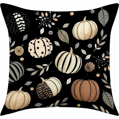 Kissenbezug 45x45cm mit schönem Herbstdruck, Kürbisse - POD242 (1/5)
