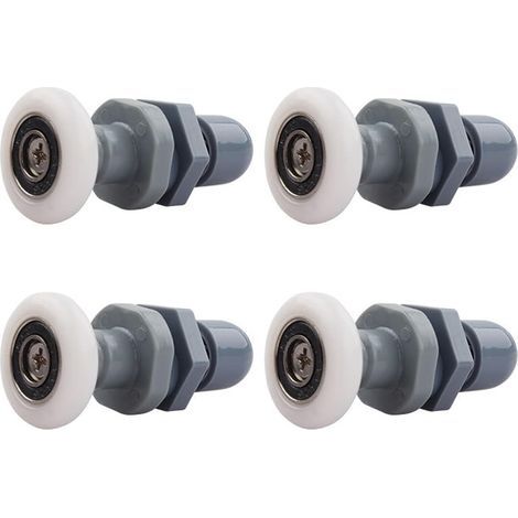 BUNTHAUS Roulettes Porte de Douche, Roulette Porte Coulissante Douche en Laiton 4 Pièces pour Rouleau pour Remplacement de Douche Coulissante Verre Porte Coureurs Rouleaux (23MM) (1/5)