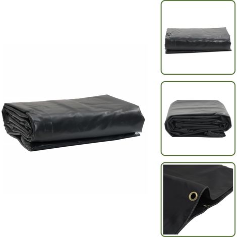 The Living Store Abdeckplane Anthrazit 5x5 m 650 g/m² - Abdeckplane