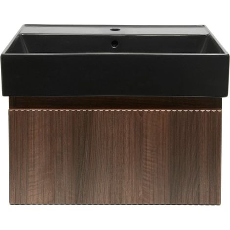 Swiss Aqua Technologies Badezimmermöbel mit Waschbecken SAT Evolution 58x30x44,8 cm Nussbaum matt (SATEVO60NAU2B)