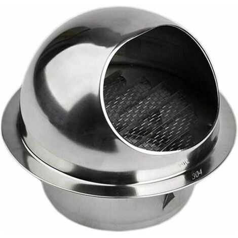 Grille d'Aération,6" Ventilation Hotte Murale Ronde, Bouche de Sortie Ventilation Grille en Acier Inoxydable 304 (ø150mm) (1/5)