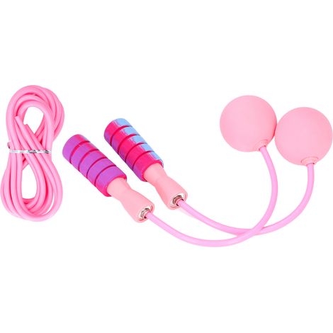 Corde à Sauter Double Usage avec Roulements pour Fitness et Perte de Poids - Rose (1/5)