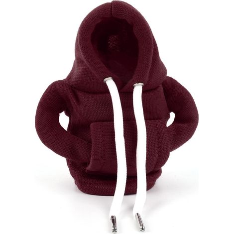Weihnachts-Sonderedition: Schalthebelabdeckung im Hoodie-Stil für Autos – Burgunderrot (1/4)