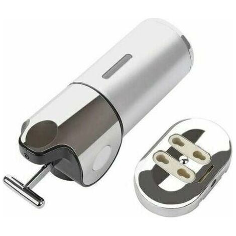 FOREHILL Wandseifenspender, manueller Hängeseifenspender für Küche, Hotel, Shampoo, Spülung, Duschgel, 500 ml, Silber (1/4)