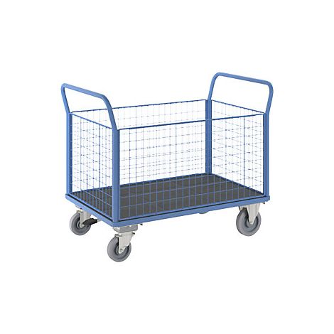 eurokraft pro Carrello a pianale 4 sponde alte in griglia (1/3)