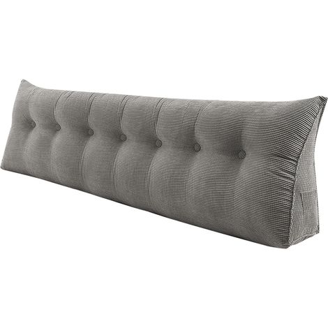 Haloyo® Cuscino da lettura a cuneo cuscino da comodino cuscino da comodino cuscino per chi dorme di lato 200x50x20cm grigio (1/5)