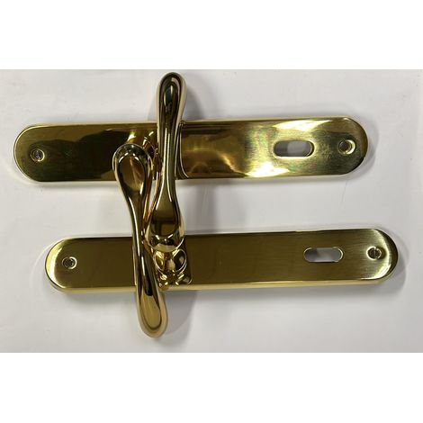 CONMETALL - MANIGLIA ERIKA SU PLACCA Q8/90 CON MOLLA ORO LUCIDO
