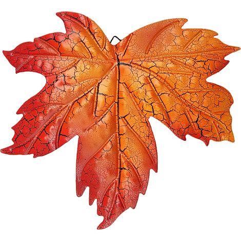 Sculpture Murale En Métal - Feuille D'érable - Pour Intérieur Et Extérieur - 3 Pièces