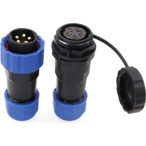 Connecteur circulaire à souder étanche IP68 25 A 380 V SD20 5 broches pour panneau de connecteur de fil (1/5)