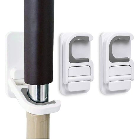 porte-balai 3 Pices Porte-serpillire Porte-balai Et Vadrouille Auto-adhsif Aucun Perage Requis Pendentif Pour Balai Et Pelle Poussire Super Antid (1/5)