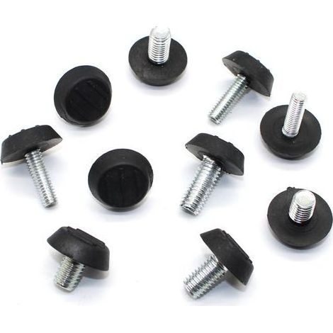 Lot de 10 pieds de meuble réglables M6 x 22 mm Filetage de table Vis sur pieds de nivellement Douille de 21 mm (1/3)