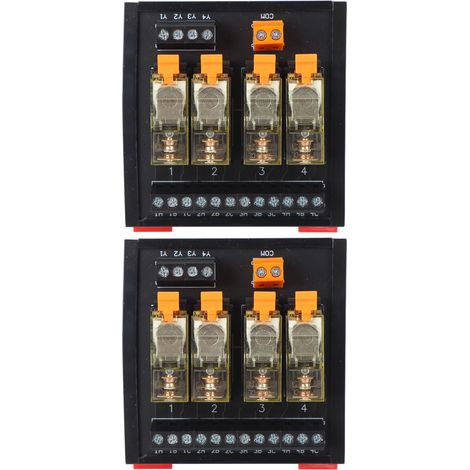 2Pcs Module Relais DC PLC Rail DIN 4 Canaux 1 NO 1 NC BEM1S‑4MZ AC 250V (1/5)