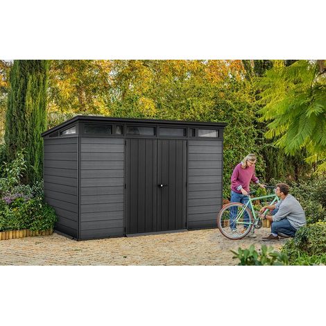 CASETA COBERTIZO RESINA JARDIN SIGNATURE CORTINA 11X7 KETER