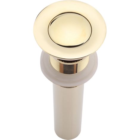 G1-1/4" Messing-Waschbecken-Ablaufgarnitur mit Überlauf (Zirkoniumgold) (1/5)