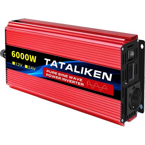 Inverseur, DC 12V à AC 220V, sortie 1000W, 12V 6000W 50HZ UE (1/2)