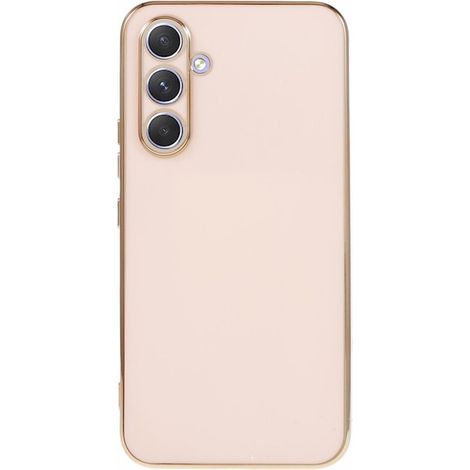 Custodia per Samsung Galaxy A15, Glamour CamShield, rosa + vetro 9H (1/5)
