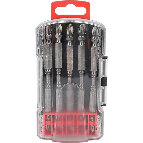 Jeu de 10 embouts de tournevis magnétiques PH2 à double tête croisée pour perceuses électriques, 110 mm, pour le travail du bois
