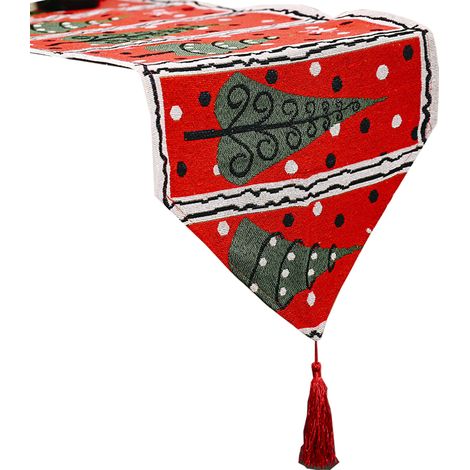 Camino de mesa navideño  Papá Noel, mantel pequeño para tocador, decoraciones para el hogar, comedor, estilo 3