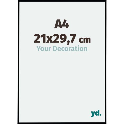 yd. - Cadre photo A4 21x29.7 - Noir Mat - Plastique - Evry