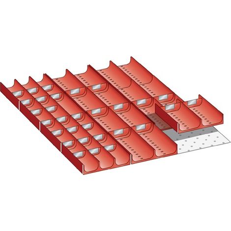 Einteilungsmaterial-Set 27x36E BxTxH 612x459x75 18 Einsatzkästen LISTA