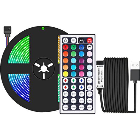 Bande LED 3m – RGB étanche – 20 couleurs – Télécommande – Décoration intérieure/fêtes (1/5)