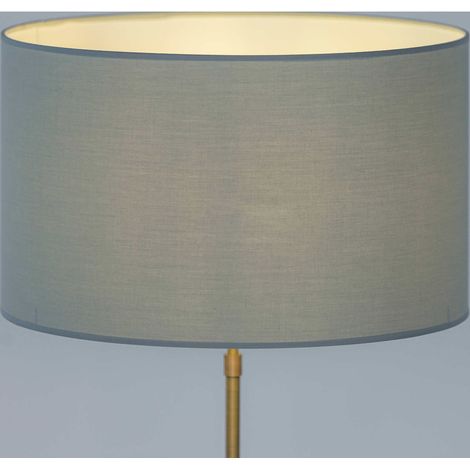 Abat-jour coton gris élégant pour salon ou chambre moderne - gris clair coton (1/3)