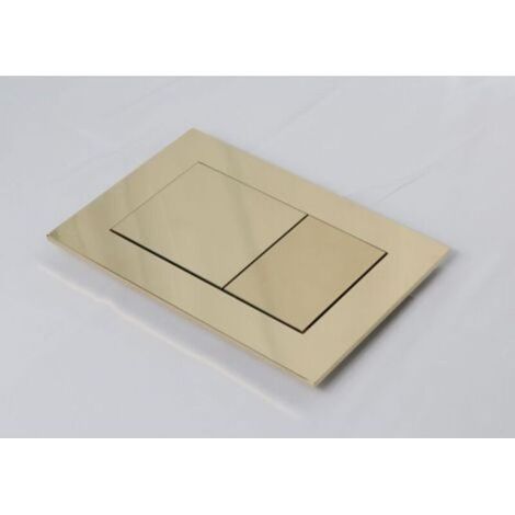 Pour plaque de commande de toilettes TECEnow, adaptée aux systèmes à double chasse, or brillant (1/4)