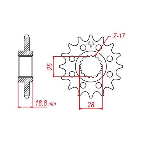 Pignon de sortie de boite Esjot pour Moto Aprilia 1000 RST Futura