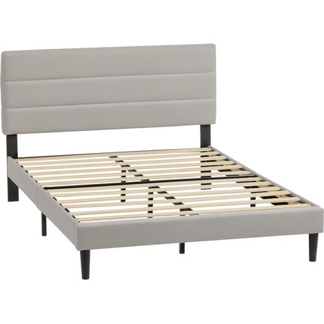 Vandura Double Ottoman Storage Upholstered 144 cm Linen Bed Frame with Headboard, Beige