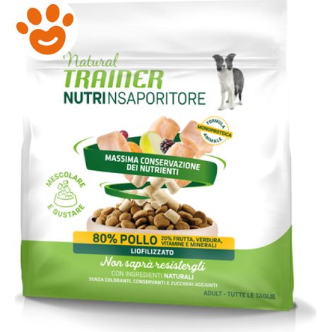 Natural Trainer Dog Nutrinsaporitore Liofilizzato con Pollo - Confezione 120 Gr -