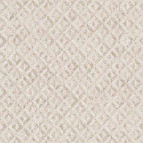 Graphic wallpaper wall Profhome 395052 non-woven wallpaper textured with geometric shapes and metallic highlights white gold 5.33 m2