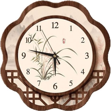 Vintage-Wanduhr fürs Wohnzimmer,einzigartige Wanduhr,modern und geräuschlos,ideal für Wohnzimmer,Büro oder als Einzugsgeschenk,30 x 30 cm (1/4)