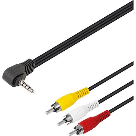 Cavo Jack 3,5 4 pin A 3 Rca Maschio 1,5m Cavo-442/1,5 (1/3)