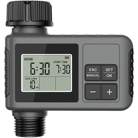 Minuteur d'arrosage intelligent, système d'arrosage intelligent à sortie unique, programmateur d'arrosage automatique, programmateur de jardin, écran LCD. (1/5)