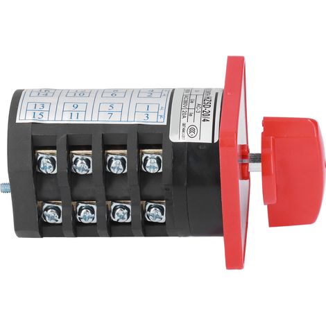 BERM Interrupteur commutateur rotatif à bouton 4 positions 3 voies 380V AC matériau ignifuge PC 20A 4kW pour moteur (1/5)