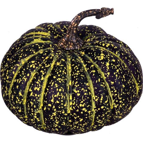 ZUCCA NERA E VERDE 20X13 CM HALLOWEEN FESTA DECORAZIONE PARTY ADDOBBI