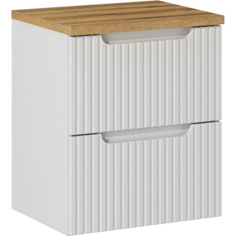 Mobile bagno senza lavabo Riva bianco e marrone 50cm (1/5)