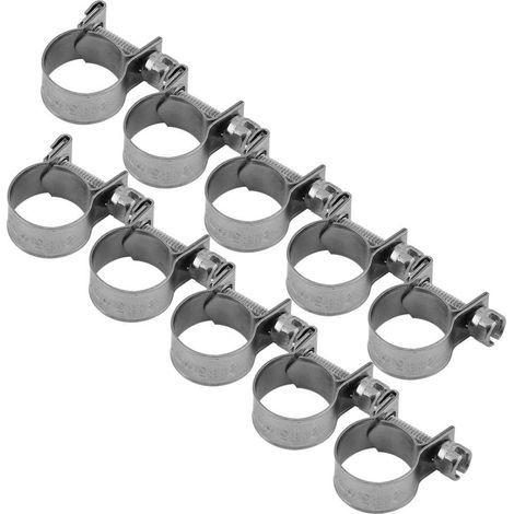 Schlauchschelle, 10 Stück Kraftstoffschlauchschellen aus Edelstahl (13-15 mm)