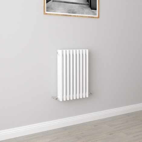 AICA Traditional Radiator Central Heating Cast Iron Style 3 Column Horizontal 600x425mm White