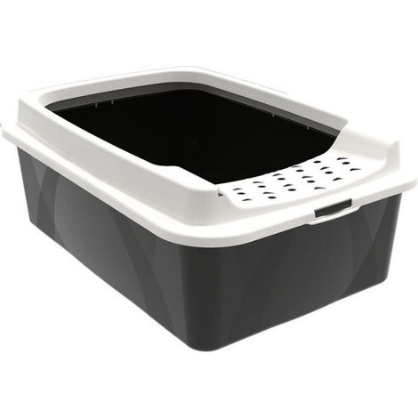 Rotho Bonnie Cat Offene Katzentoilette Schwarz, Grau (1/2)