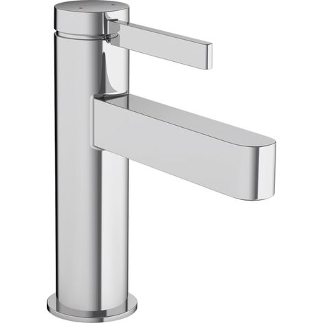 Hansgrohe Finoris - Waschtischeinhebelmischer 100, mit Ablaufgarnitur Push-Open, EcoSmart, verchromt 76010000 (1/3)