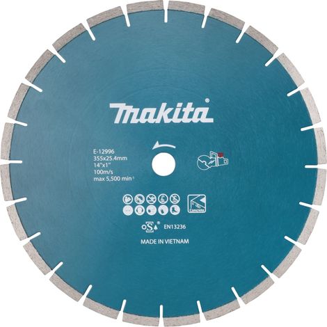 Makita Diamantscheibe Trennscheibe Beton Akku-Maschine 355x225,4mm E-12996 (1/3)