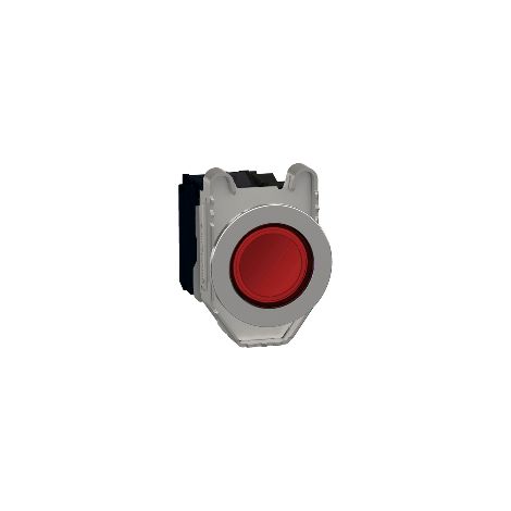 Pulsante luminoso rosso filopannello LED 24VAC/DC 1NO+1NC - XB4FW34B5
