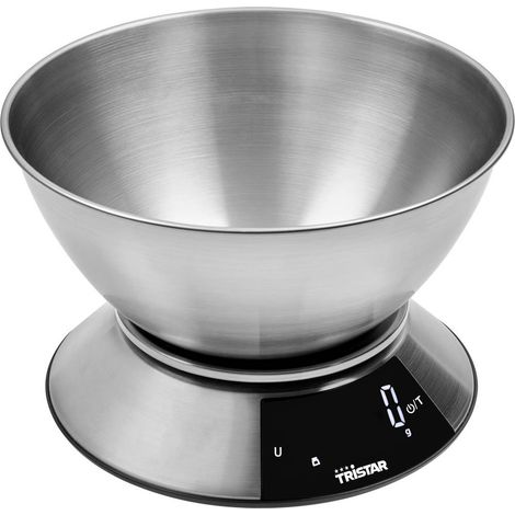 Tristar KW-2453 Bilancia da cucina digitale digitale, con contenitore di misurazione Portata max.=5 kg acciaio inox (1/4)