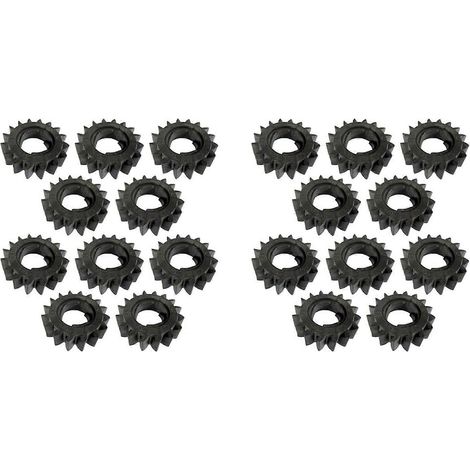 Lot de 20 pignons (10 dents16 dents) compatibles avec le démarreur Briggs & Stratton 280104 (pièces détachées pour tracteur tondeusenoir). (1/5)