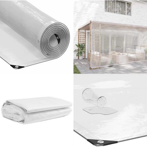 vidaXL Bâche transparente avec œillets 6x12 m polyéthylène (1/5)