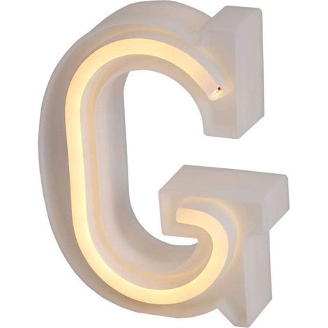 Lettere luminose neon a led luci alfabeto G luminoso per decorazione casa compleanni nozze festa bar eventi luce calda (1/5)