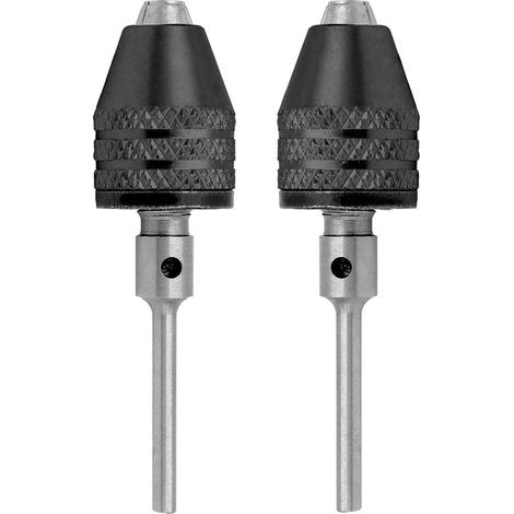 Deux adaptateurs de mini mandrin de perçage à tige ronde de 3 mm, mandrins à changement rapide sans clé, adaptés aux outils rotatifs Dremel, capacité (0,3-3,6 mètres). (1/5)
