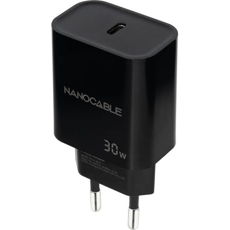 Caricabatterie Usb-c/pd 30w Nero Nanocable 10.10.2010